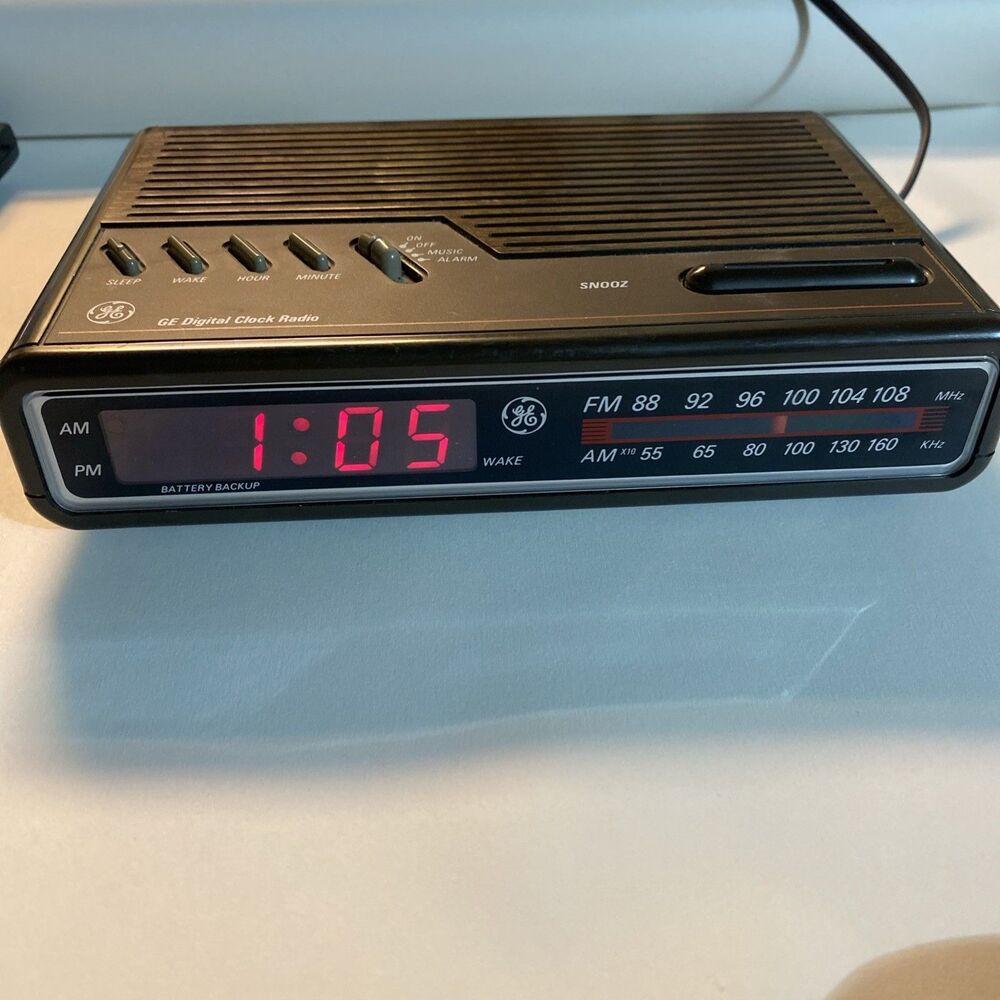 Vintage GE General Electric Alarm Clock Model 7-4612A Tested Excellent Condition